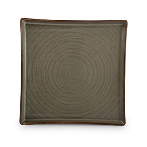  AT642225 Assiette carrée LINE GREY Gris 205x205mm 