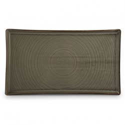 AT642226 Assiette rectangulaire LINE GREY Gris 300x170mm