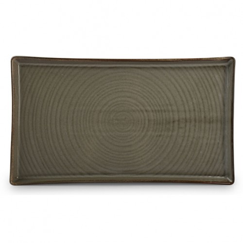  AT642226 Assiette rectangulaire LINE GREY Gris 300x170mm 