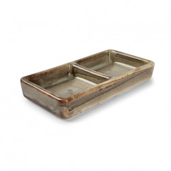 AT642411 Salière/Poivrier - Plateau Gris 120x60mm