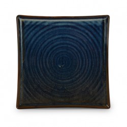 AT642425 Assiette carrée LINE BLUE Bleu 205x205mm