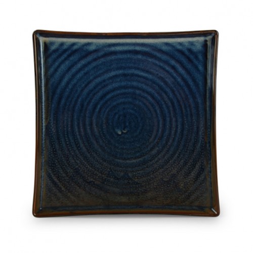  AT642425 Assiette carrée LINE BLUE Bleu 205x205mm 
