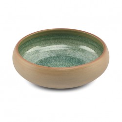 AT785394 Assiettes creuses Beige/vert Ø165xh.60mm