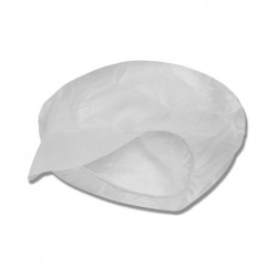 BU71 1000 Charlottes jetables avec visière Blanc