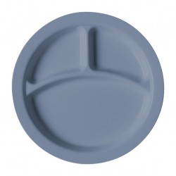 CBR19BL Assiette à 3 compartiments Beu ardoise Ø229mm