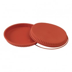 EG070089 Moules à tarte cannelés silicone Ø280x h.30mm