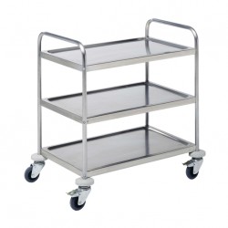 EG898036 Chariots de service 3 niveaux - Plateaux 800x500mm 880x580x h.1020mm