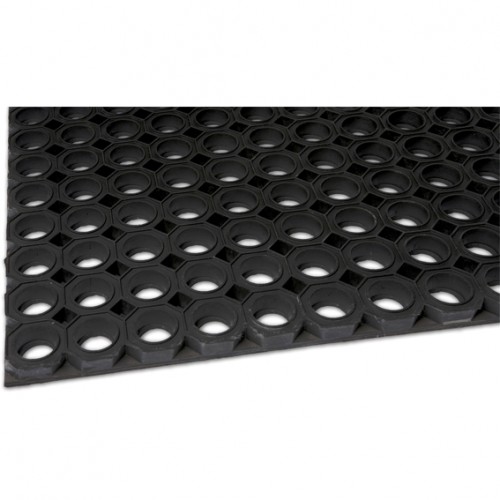  LAB Paillassons nid d'abeilles Noir 50x80cm 