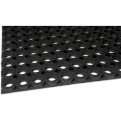 LAB3 Paillassons nid d'abeilles Noir 100x150cm