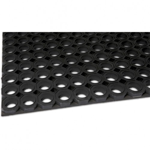  LAB7 Paillasson nid d'abeilles sur mesure Noir Sur mesure 