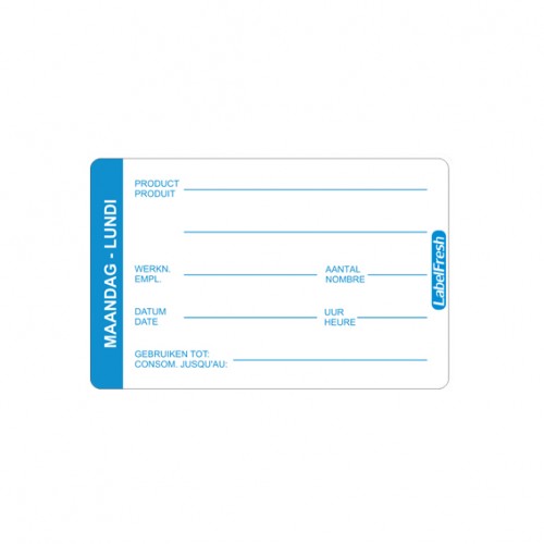  LBF2LU 500 Etiquettes LABELFRESH PRO - Lundi 70x45mm 