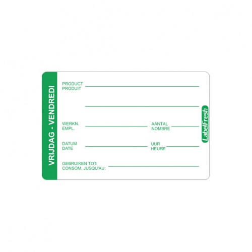  LBF2VE 500 Etiquettes LABELFRESH PRO - Vendredi 70x45mm 