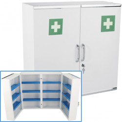 MD32 Metal Pharma Duo Blanc/vert L.52xP.20xH.54cm