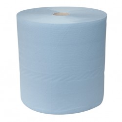 PE11 Bobine d'essuyage 3 plis Bleu l.39cm x L.400m