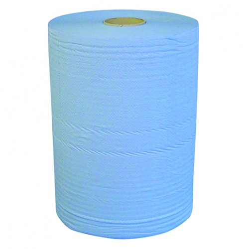  SAT37 Bobine d'essuyage 2 plis Bleu l.37cmx L..344m 